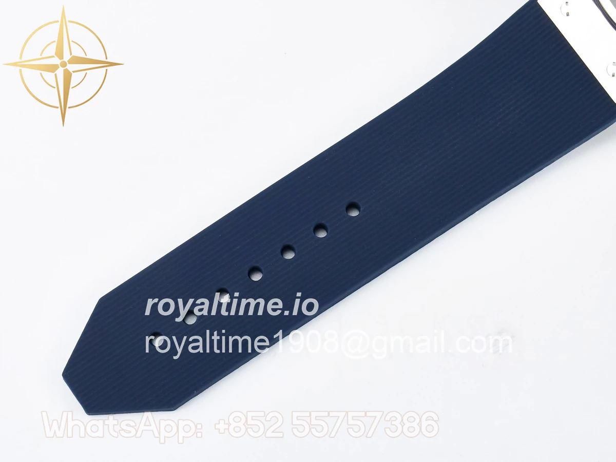 Hublot Classic Fusion Bang 42mm HBF Blue Dial on Blue Rubber Strap A2892 - Image 20