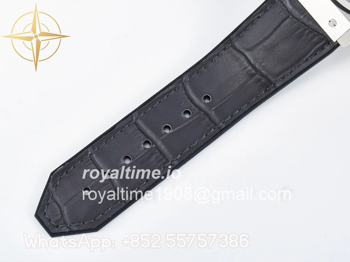 Hublot Classic Fusion Bang 42mm HBF Gray Dial Diamonds Bezel on Gray Leather Strap A2892 - Image 20