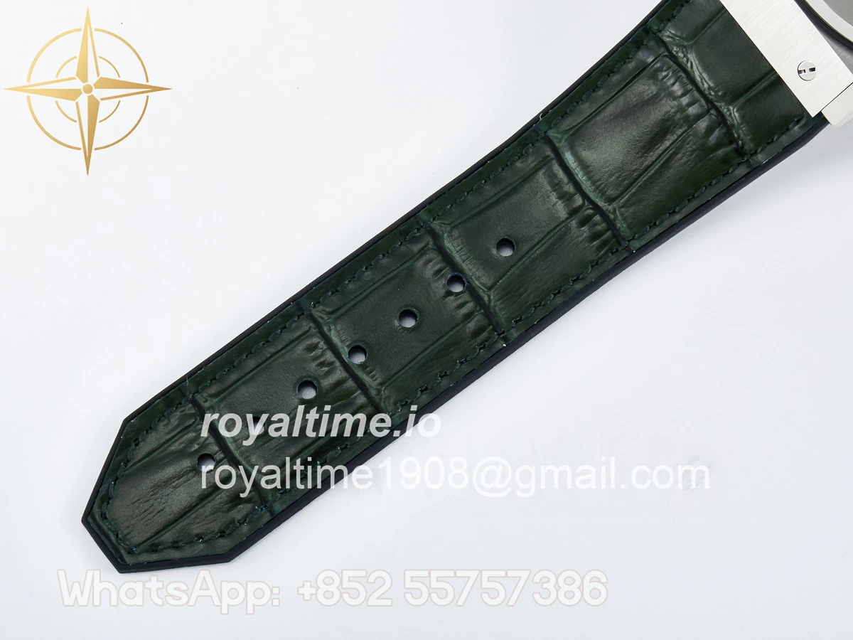 Hublot Classic Fusion Bang 42mm HBF Green Dial on Green Leather Strap A2892 - Image 20