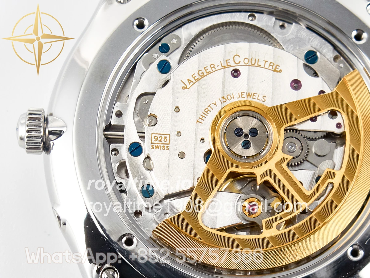 Jaeger-LeCoultre Master Ultra Thin Moon 1368420 SS Z+F Black Dial on Black Leather Strap SA925 - Image 20