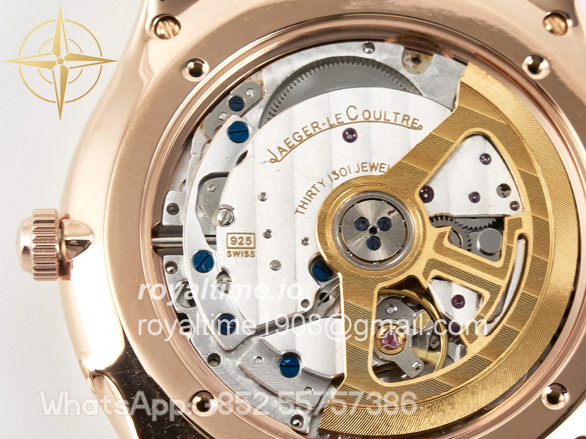 Jaeger-LeCoultre Master Ultra Thin Moon RG Z+F Blue Dial on Blue Leather Strap SA925 - Image 20