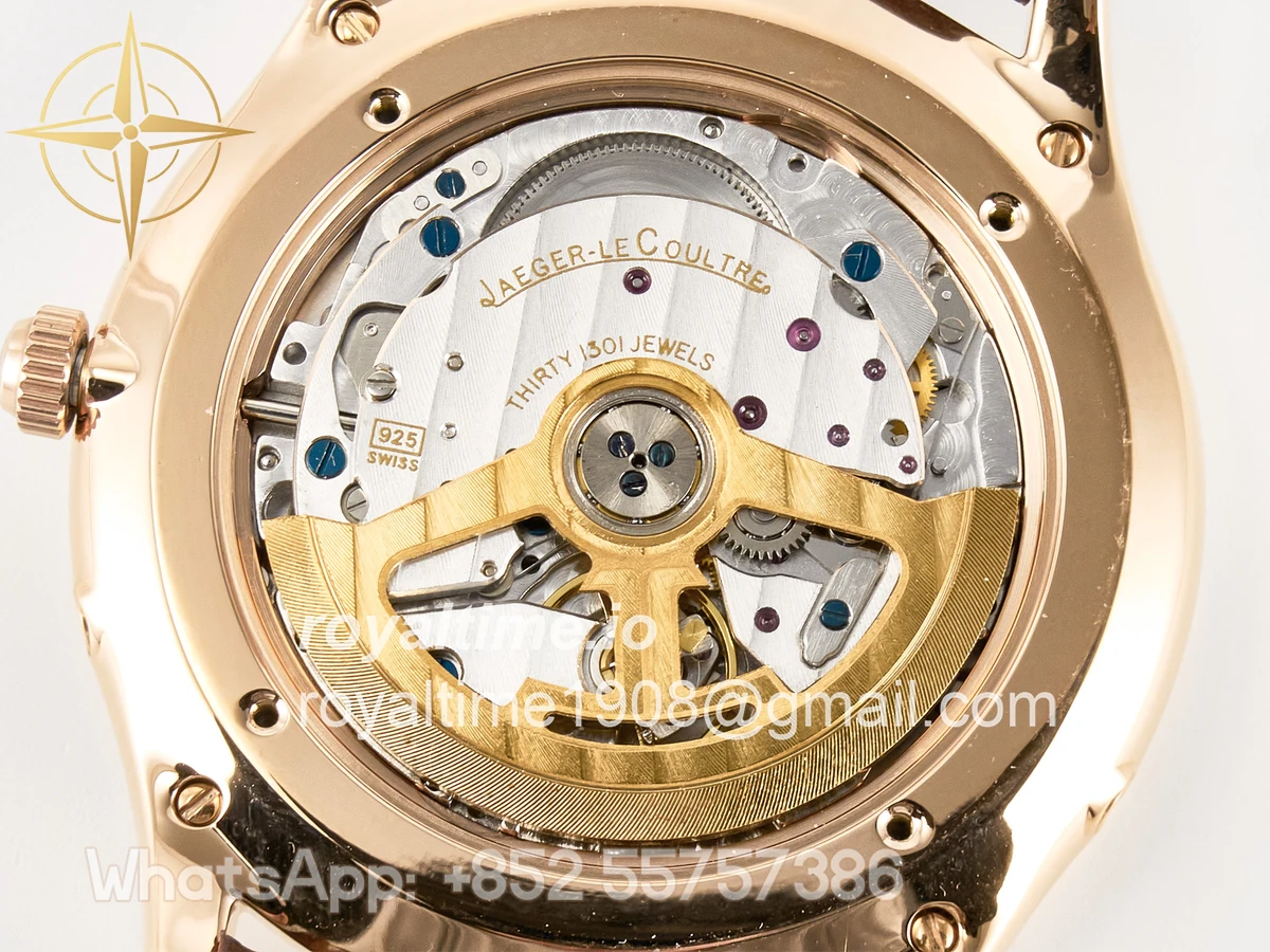 Jaeger-LeCoultre Master Ultra Thin Moon RG Z+F White Dial on Brown Leather Strap A925 - Image 20