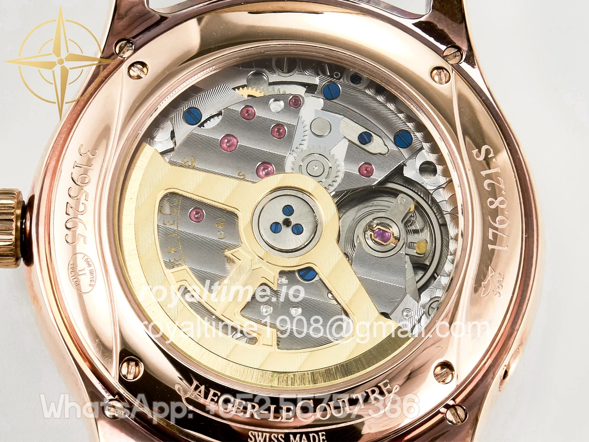 Jaeger-LeCoultre Master Ultra Thin Perpetual Calendar RG V9F White Dial Diamonds Bezel on Black Leather Strap A868 V2 - Image 20