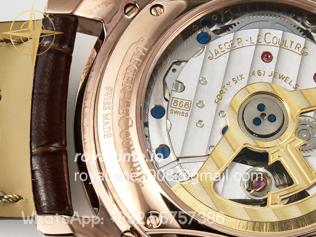 Jaeger-LeCoultre Master Ultra Thin Perpetual Calendar RG V9F White Dial on Brown Leather Strap A868 V2 - Image 20