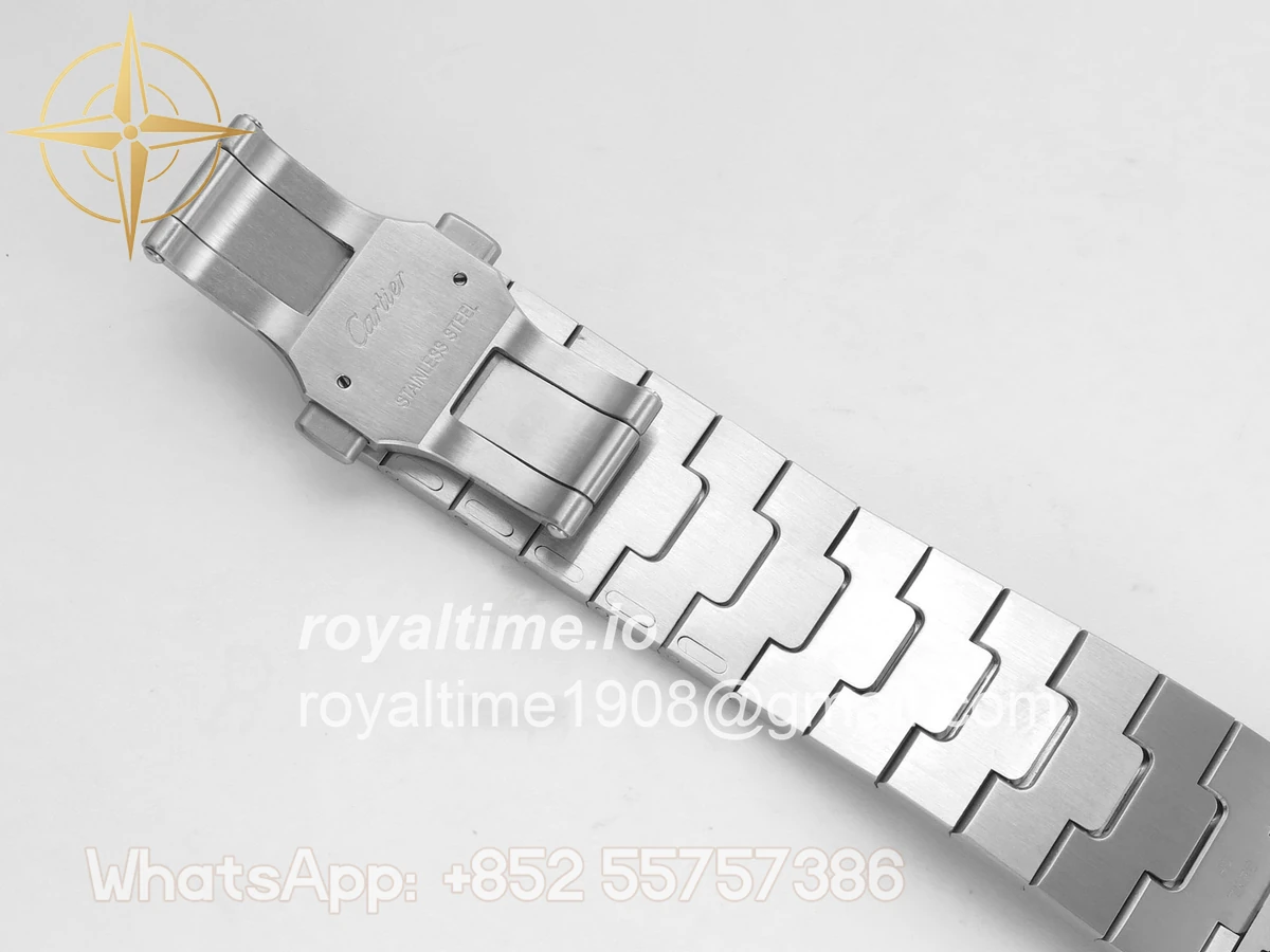 Cartier Santos de Cartier Skeleton SS MLF Skeleton Green Dial on SS SmartLink Bracelet 9611MC - Image 20