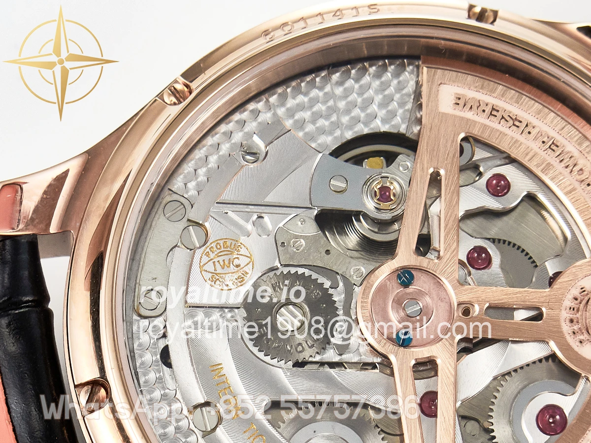 IWC IW5033 Portugieser Perpetual Calendar RG V9F White Dial on Black Leather Strap A52610 - Image 20