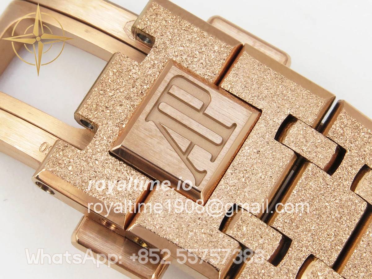 Audemars Piguet Royal Oak Chrono 26240 Frosted RG APSF Blue Dial on RG Bracelet SA4401 - Image 20