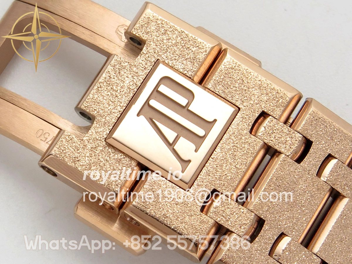 Audemars Piguet Royal Oak Chrono 26240 Frosted RG DDF Blue Dial on RG Bracelet DD4401 - Image 20