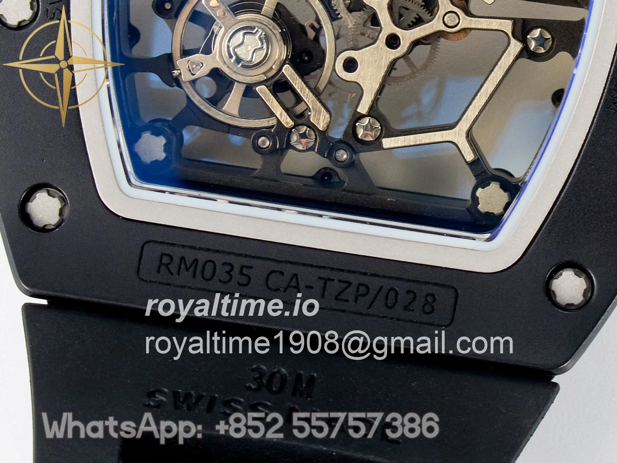 Richard Mille RM035-02 Black Ceramic SONIC Skeleton Dial on Black Rubber Strap RMUL1 - Image 20