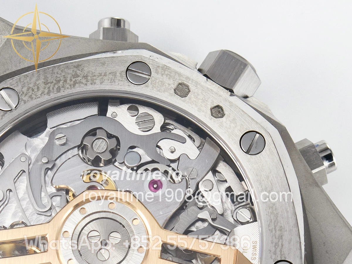 Audemars Piguet Royal Oak Chrono 26240 Frosted SS APSF Gray/Black Dial on Bracelet SA4401 - Image 20