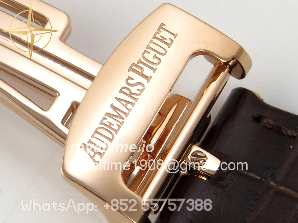 Audemars Piguet Royal Oak Chrono 26240 RG DDF Brown Dial on Brown Leather Strap DD4401 Gain Weight (SW Dial) - Image 20