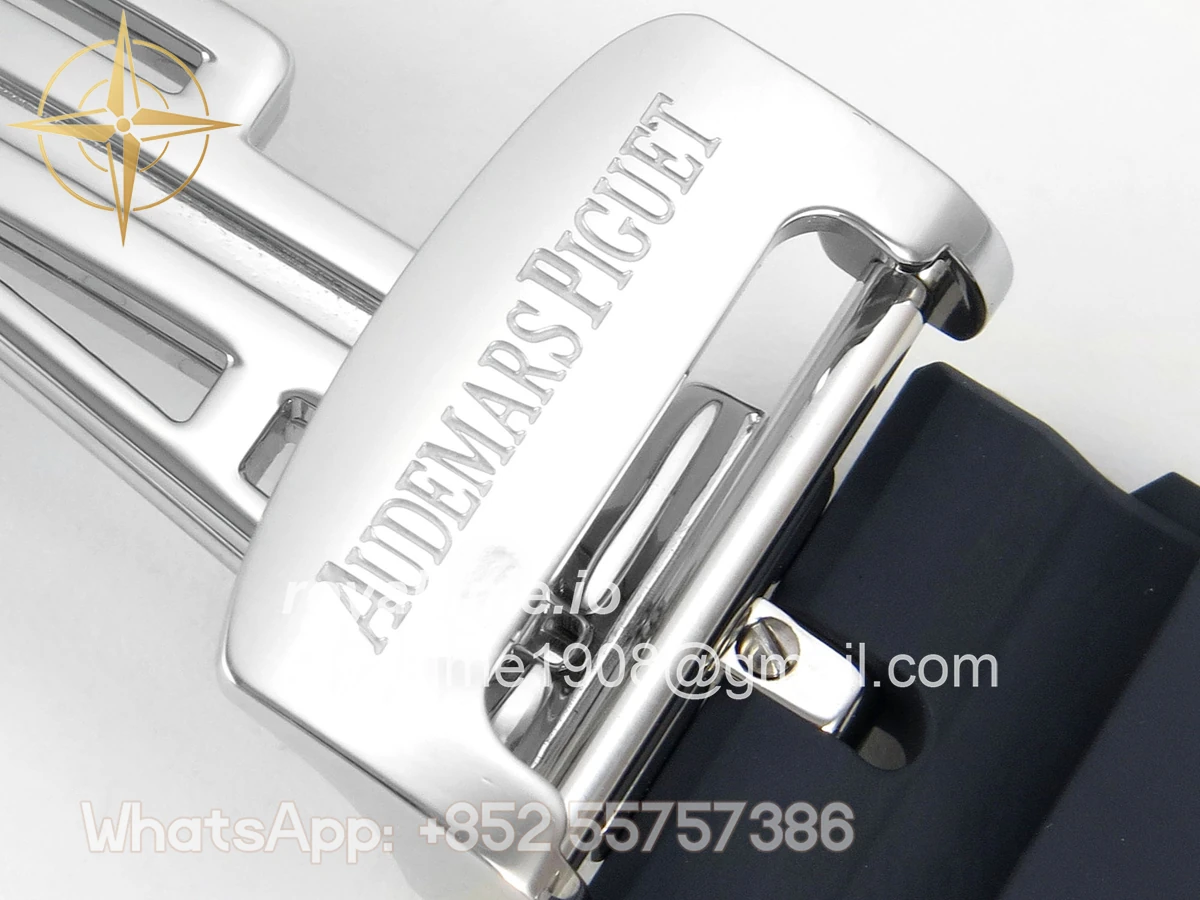 Audemars Piguet Royal Oak Chrono 26240 SS DDF Blue Dial on Blue Rubber Strap DD4401 (SW Dial) - Image 20