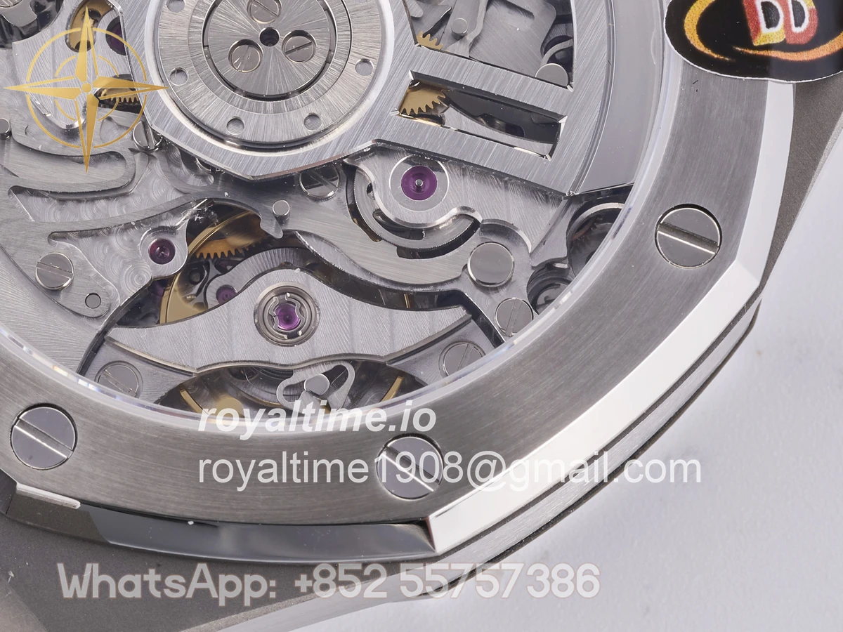 Audemars Piguet Royal Oak Chrono 26240 SS DDF Silver Dial on White Rubber Strap DD4401 (50th Anniversary) - Image 20