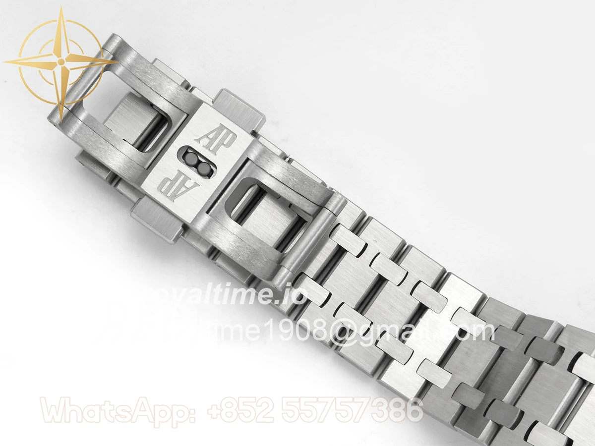 Audemars Piguet Royal Oak Chrono 26331 Frosted SS APSF Purple/White Dial on Bracelet A2385 - Image 20