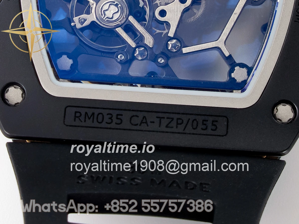 Richard Mille RM035-02 RG Black Ceramic SONIC Skeleton Dial on Black Rubber Strap RMUL1 - Image 20