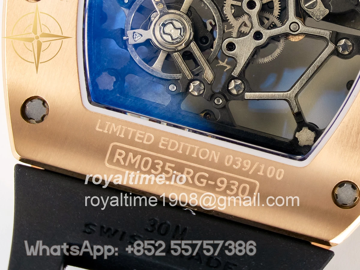 Richard Mille RM035-02 RG SONIC Skeleton Dial on Black Rubber Strap RMUL1 - Image 20
