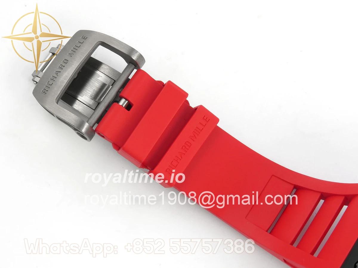 Richard Mille RM055 Black Ceramic APSF on Red Inner Bezel on Red Rubber Strap RMUL2 - Image 20