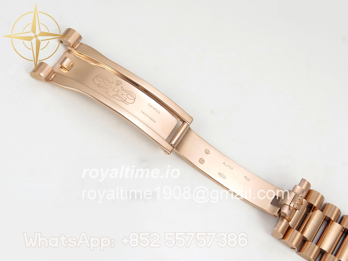 Rolex Day Date 40 RG 228235 QF Green Roman Dial on President Bracelet A2836 V6 (200g) - Image 20