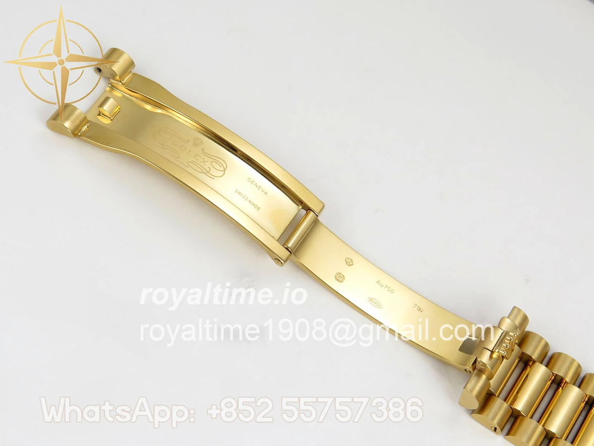 Rolex Day Date 40 YG 228238 QF Black Stick Dial on President Bracelet A2836 V6 (200g) - Image 20