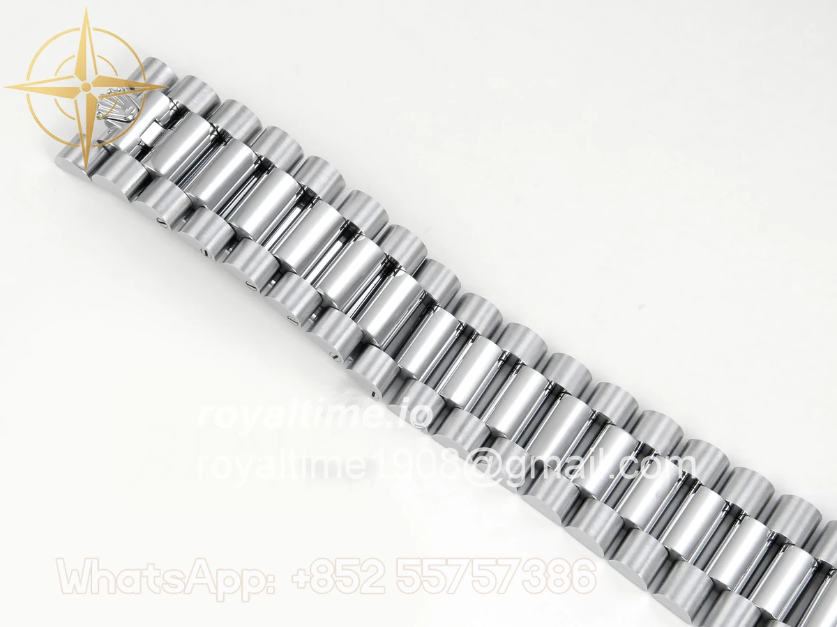 Rolex DayDate 40 SS QF 904L Steel Diamonds Dial on President Bracelet VR3255 V8 (Gain Weight) - Image 21
