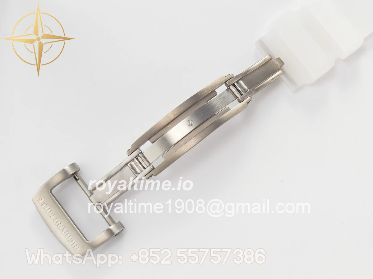 Richard Mille RM27-03 Blue Transparent Tourbillon MSF Skull Dial on White Rubber Strap - Image 21