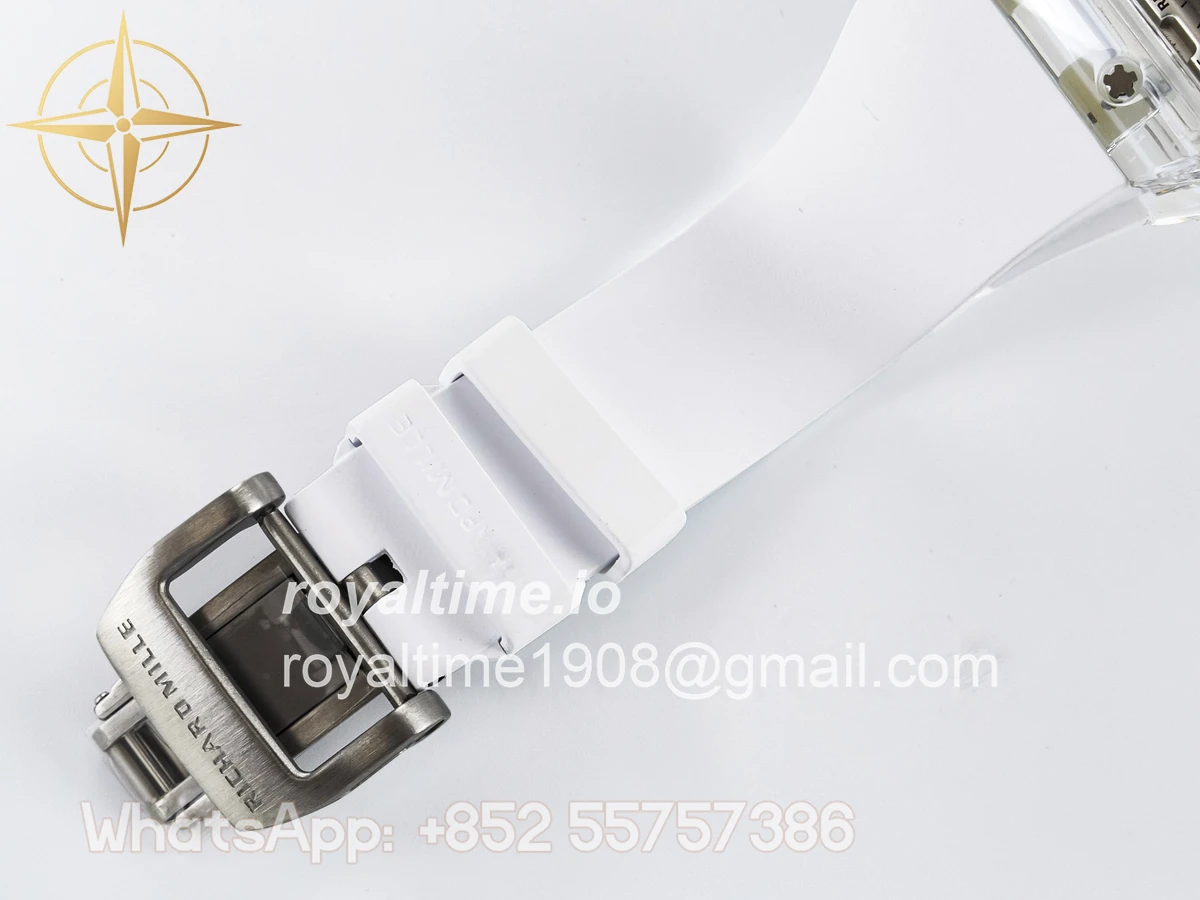 Richard Mille RM56-01 Transparent Tourbillon RMF Skeleton Dial on White Rubber Strap - Image 21