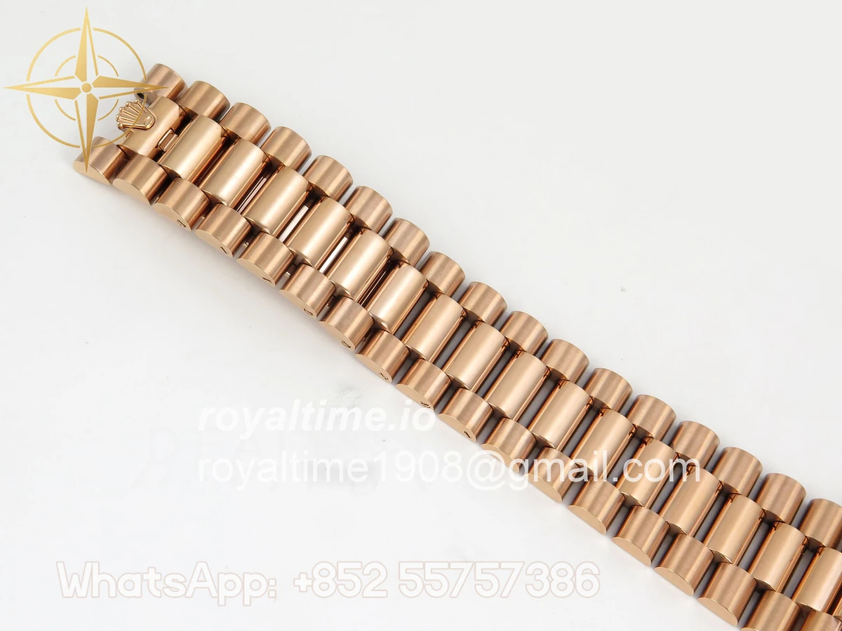 Rolex Day Date 40 RG TMF Brown Ombre Roman Dial on President Bracelet VR3255 (220g) - Image 21