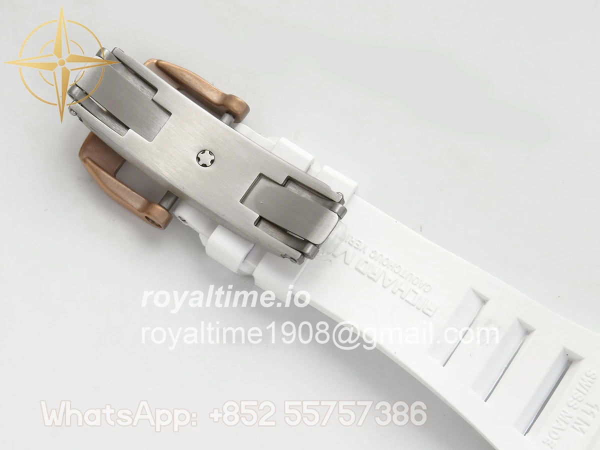 Richard Mille RM88 Tourbillon Smiley White Ceramic RMF on White Rubber Strap - Image 21