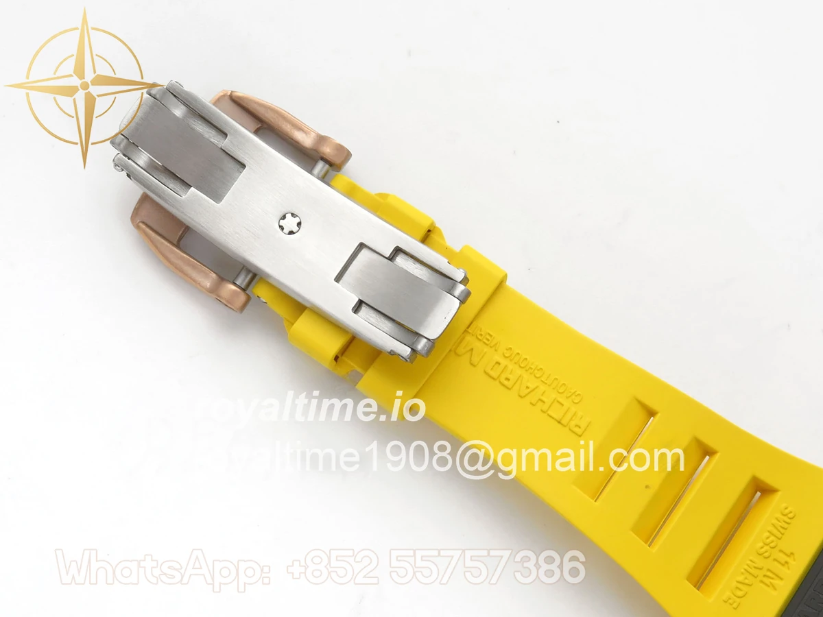 Richard Mille RM88 Tourbillon Smiley White Ceramic RMF on Yellow Rubber Strap - Image 21