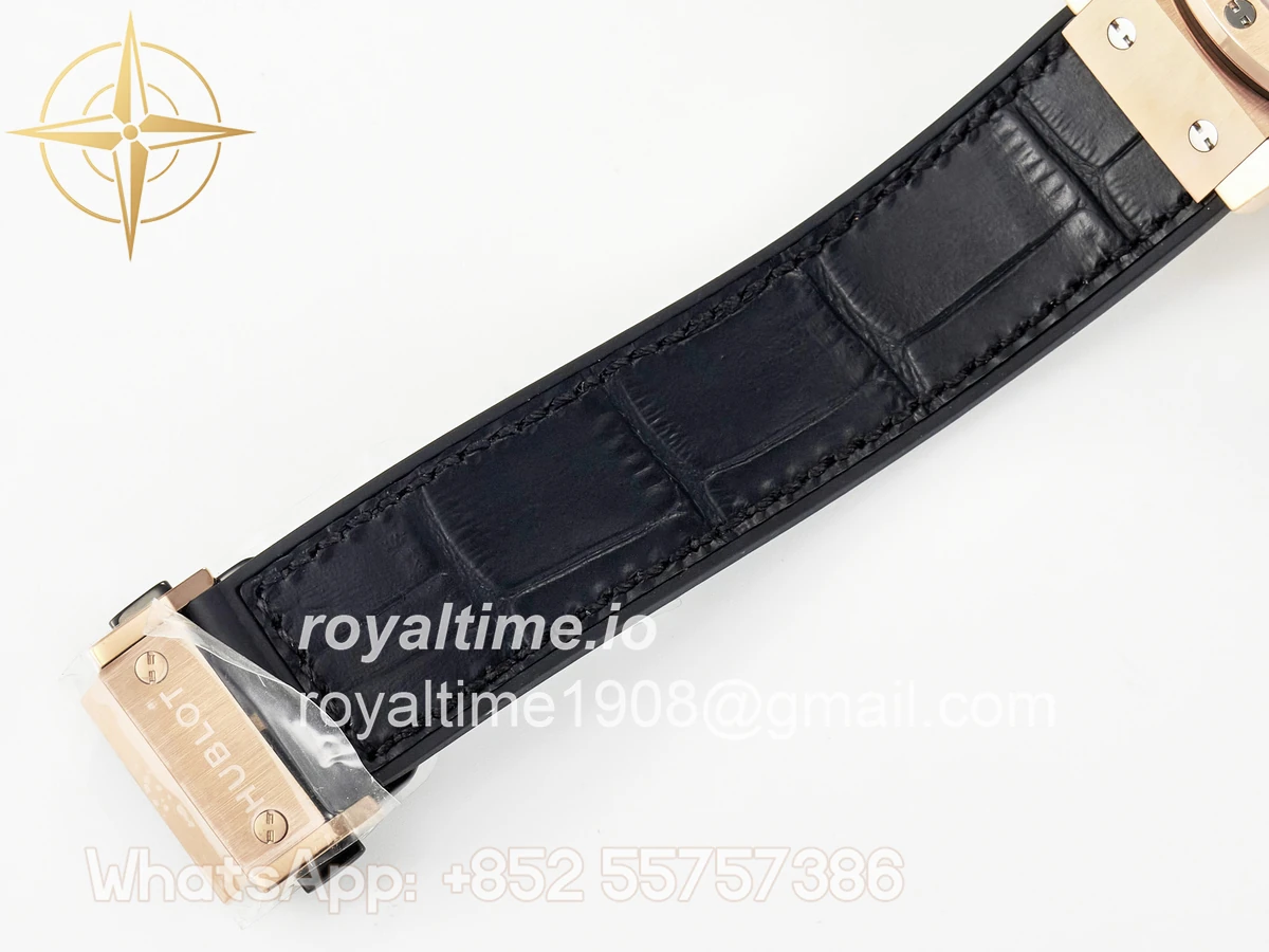 Hublot Classic Fusion 38mm RG JJF Black Dial on Black Gummy Leather Strap - Image 21
