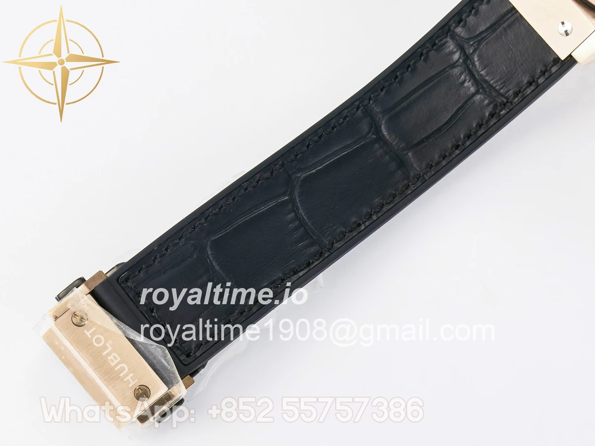 Hublot Classic Fusion 38mm RG JJF White Dial on Black Gummy Leather Strap - Image 21