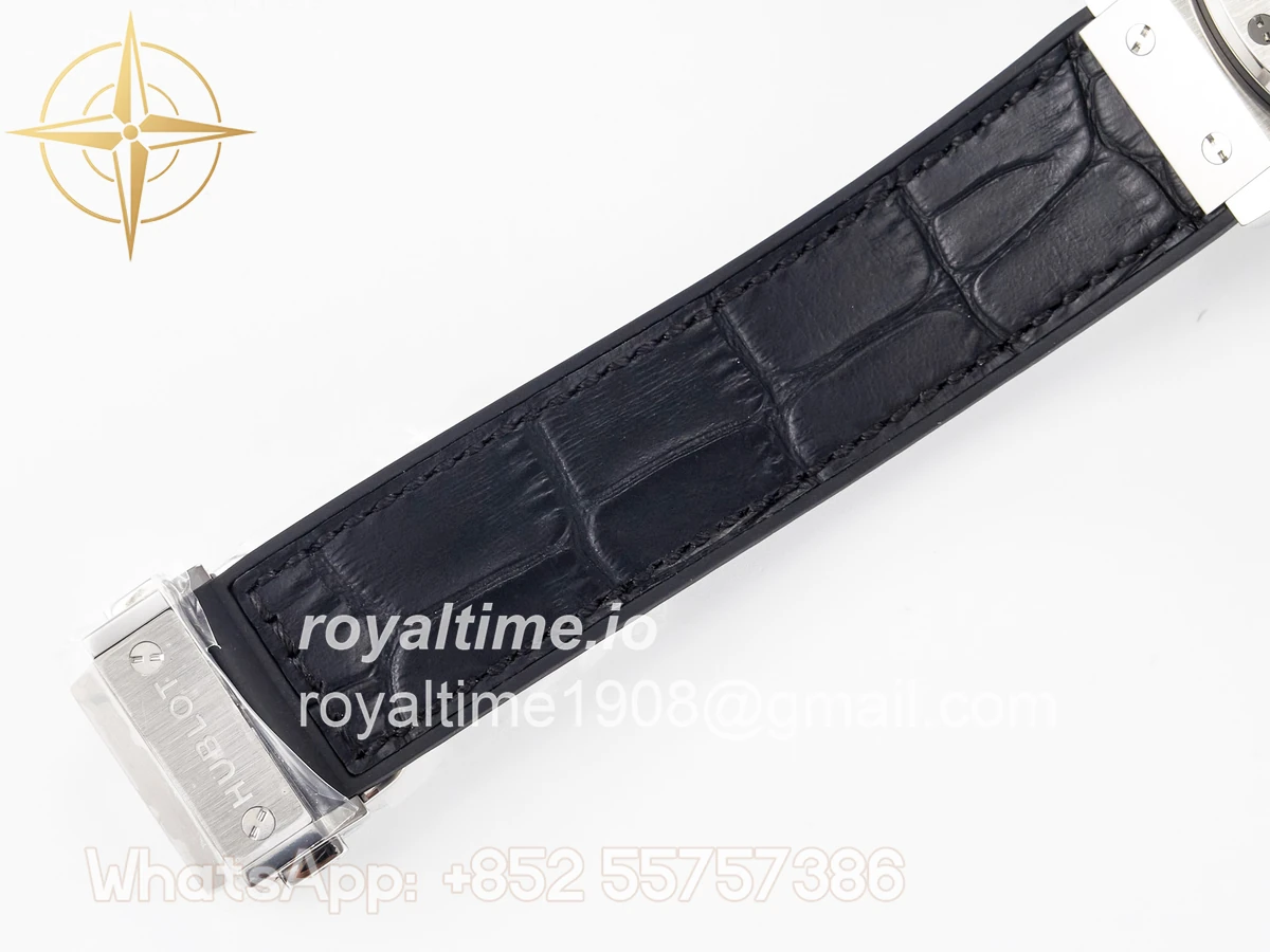 Hublot Classic Fusion 38mm SS JJF Black Dial on Black Gummy Leather Strap - Image 21