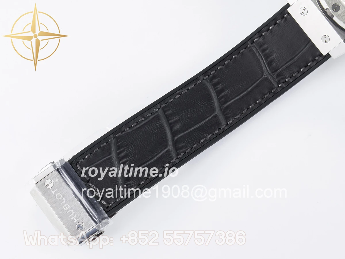 Hublot Classic Fusion 38mm SS JJF Gray Dial on Black Gummy Leather Strap - Image 21