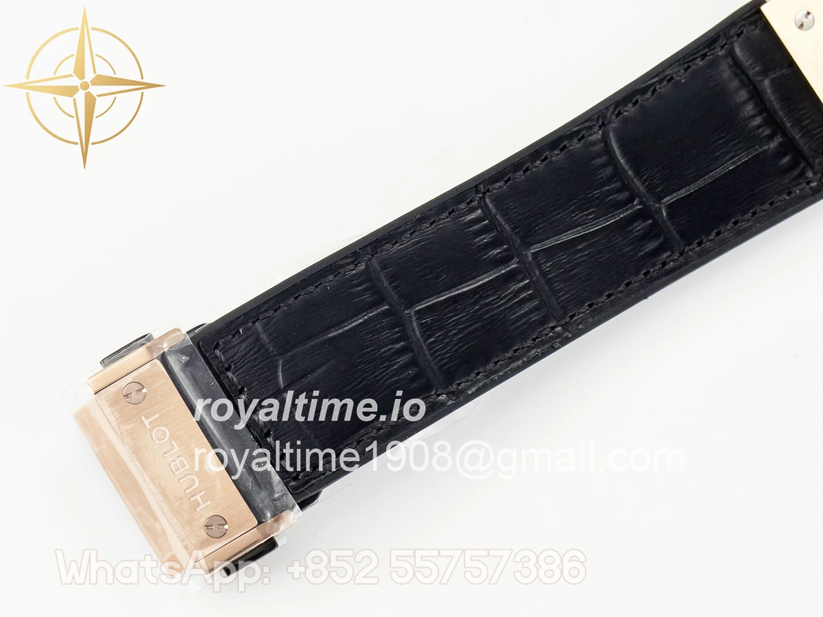 Hublot Classic Fusion 42mm RG JJF Black Dial on Black Gummy Leather Strap - Image 21