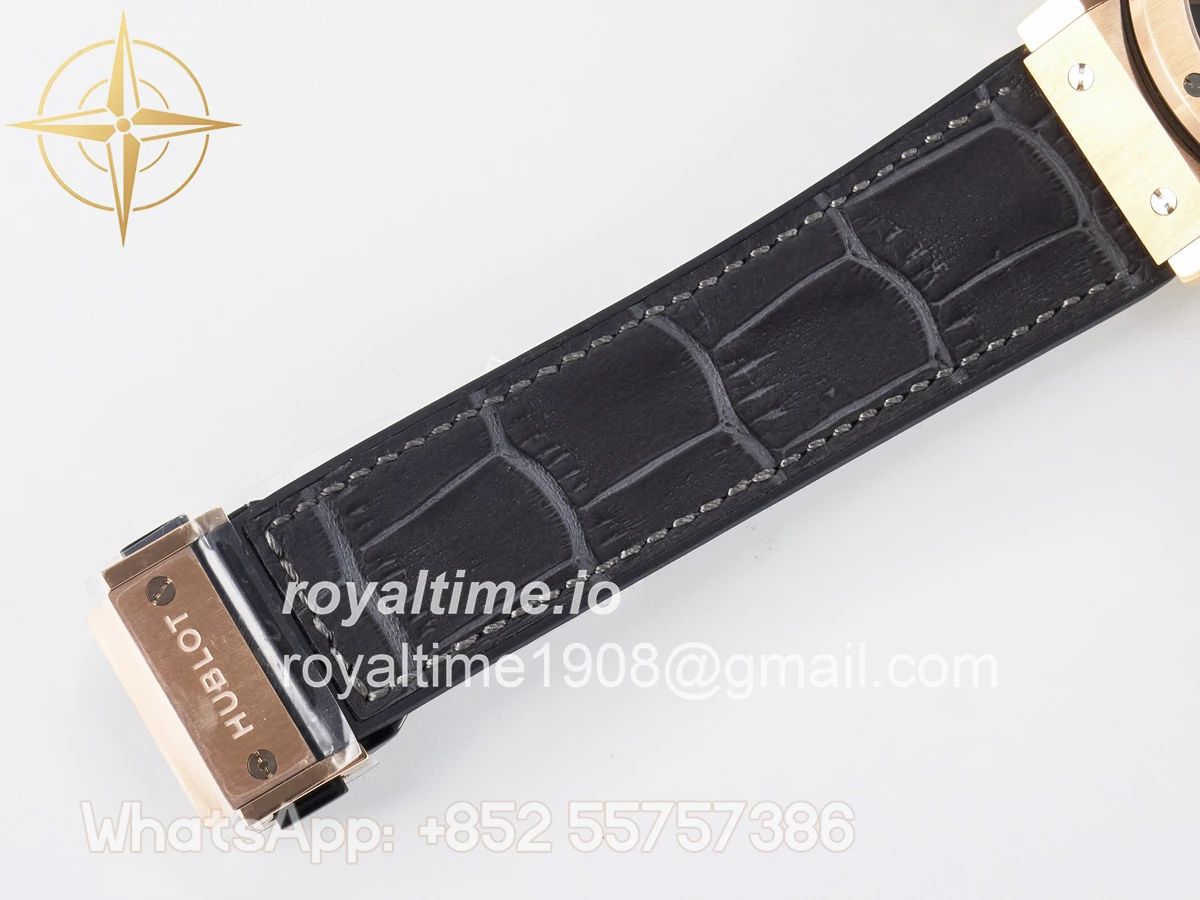 Hublot Classic Fusion 42mm RG JJF Gray Dial on Black Gummy Leather Strap - Image 21