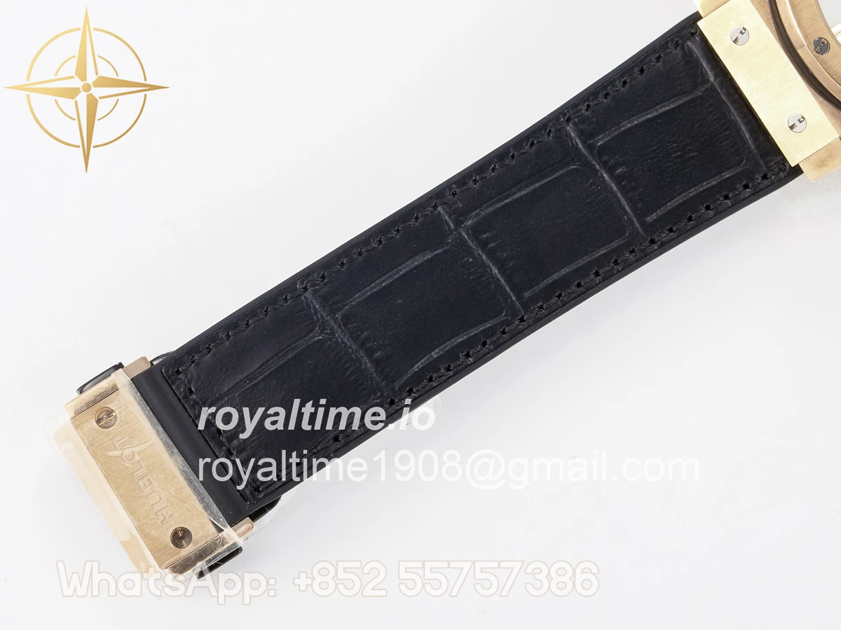 Hublot Classic Fusion 42mm RG JJF White Dial on Black Gummy Leather Strap - Image 21