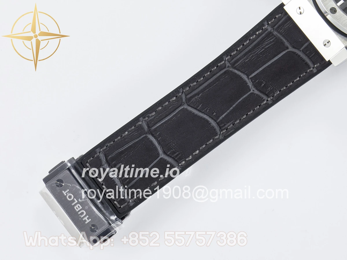 Hublot Classic Fusion 42mm SS JJF Gray Dial on Black Gummy Leather Strap - Image 21