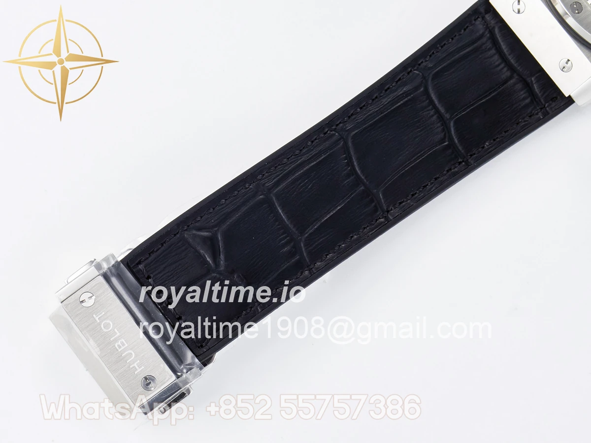 Hublot Classic Fusion 42mm SS JJF White Dial on Black Gummy Leather Strap - Image 21
