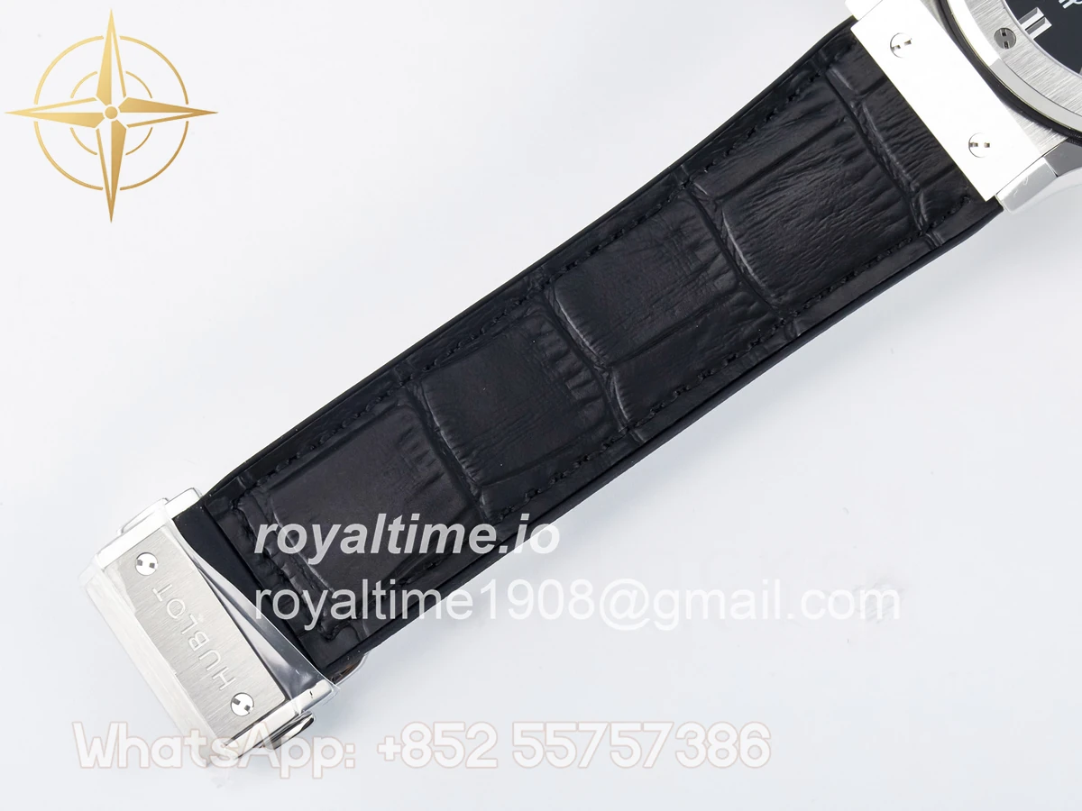 Hublot Classic Fusion Bang 42mm HBF Black Dial on Black Leather Strap A2892 - Image 21