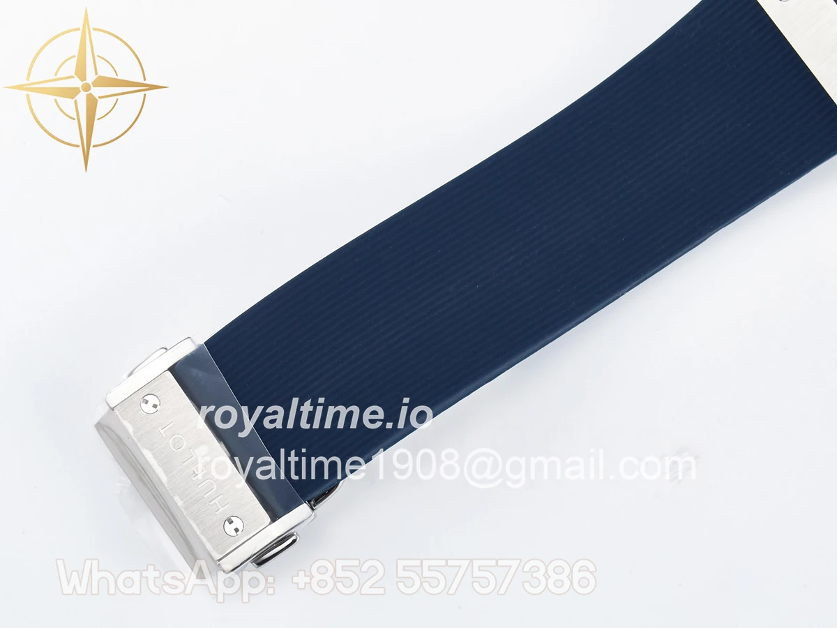 Hublot Classic Fusion Bang 42mm HBF Blue Dial on Blue Rubber Strap A2892 - Image 21