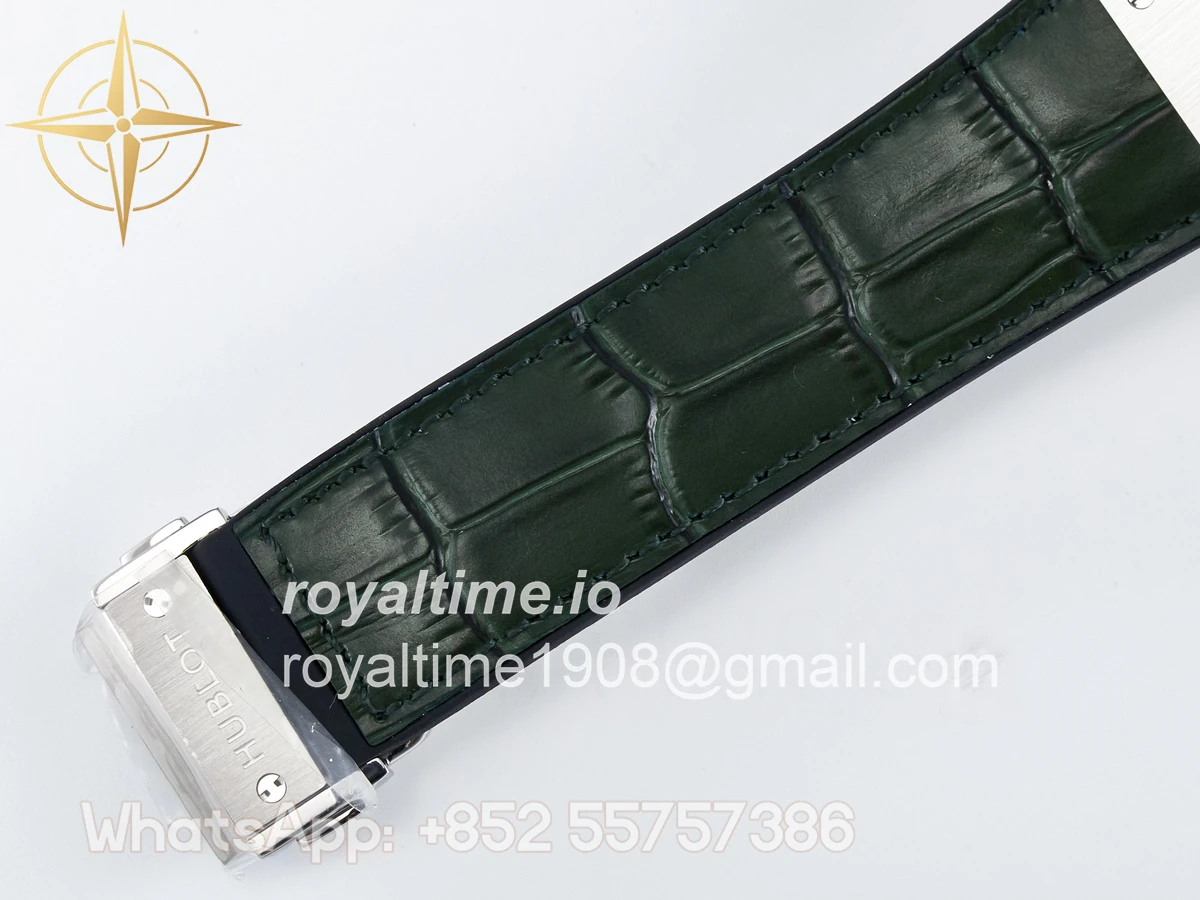 Hublot Classic Fusion Bang 42mm HBF Green Dial on Green Leather Strap A2892 - Image 21