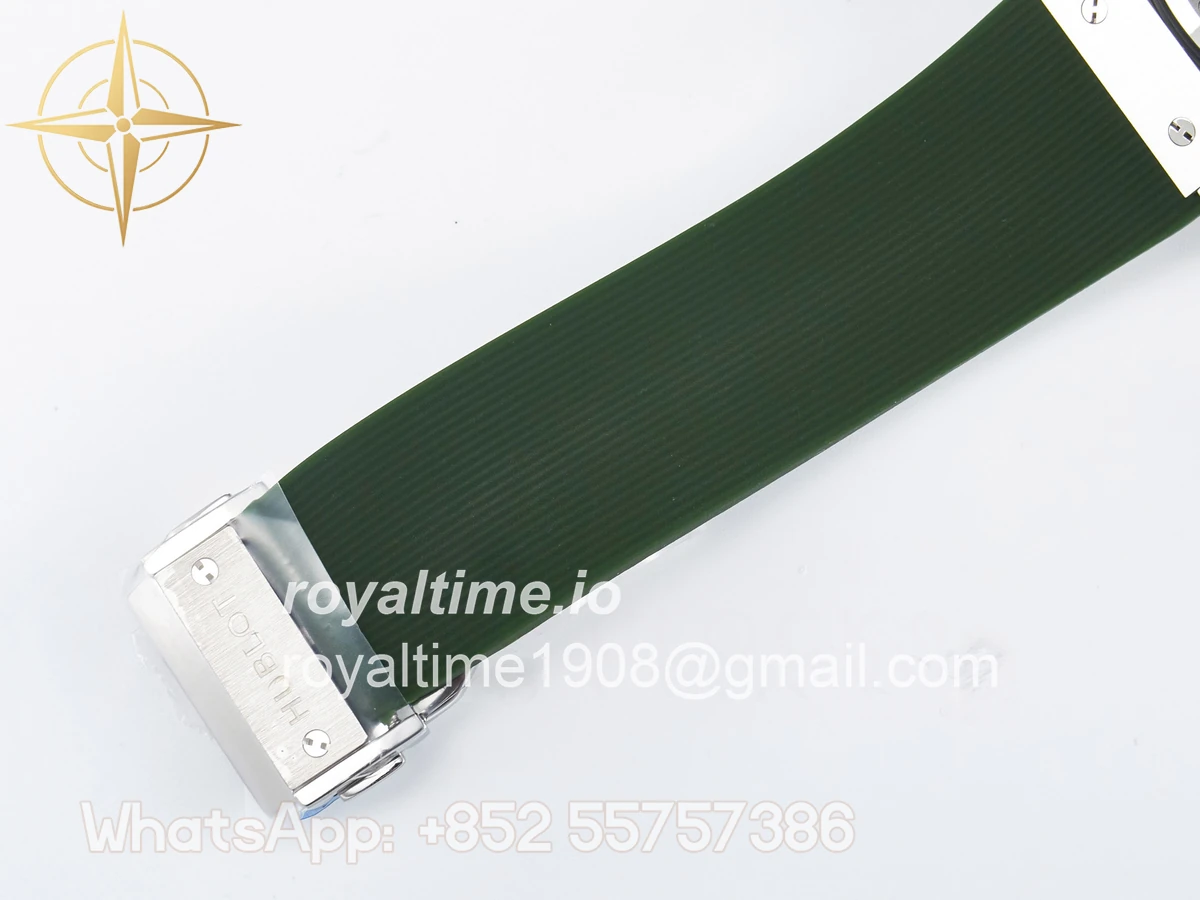 Hublot Classic Fusion Bang 42mm HBF Green Dial on Green Rubber Strap A2892 - Image 21