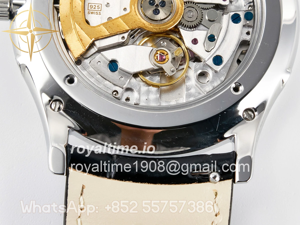 Jaeger-LeCoultre Master Ultra Thin Moon 1368420 SS Z+F Blue Dial on Black Leather Strap SA925 - Image 21