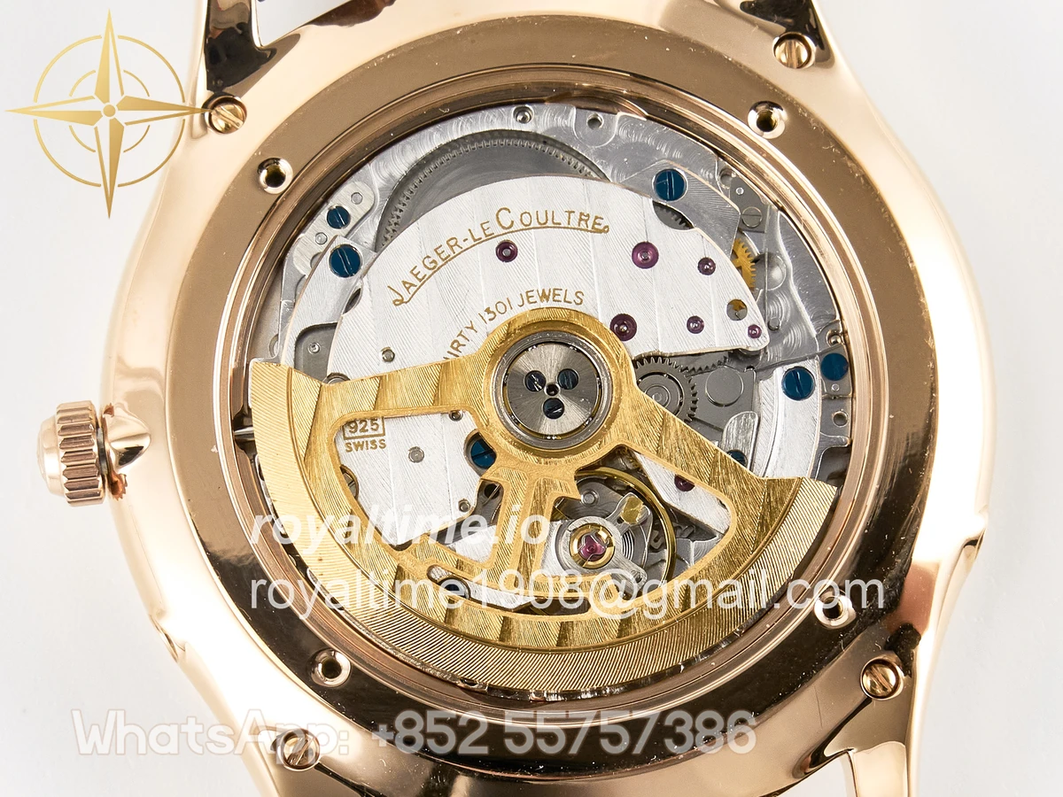 Jaeger-LeCoultre Master Ultra Thin Moon RG Z+F White Dial on Brown Leather Strap A925 - Image 21