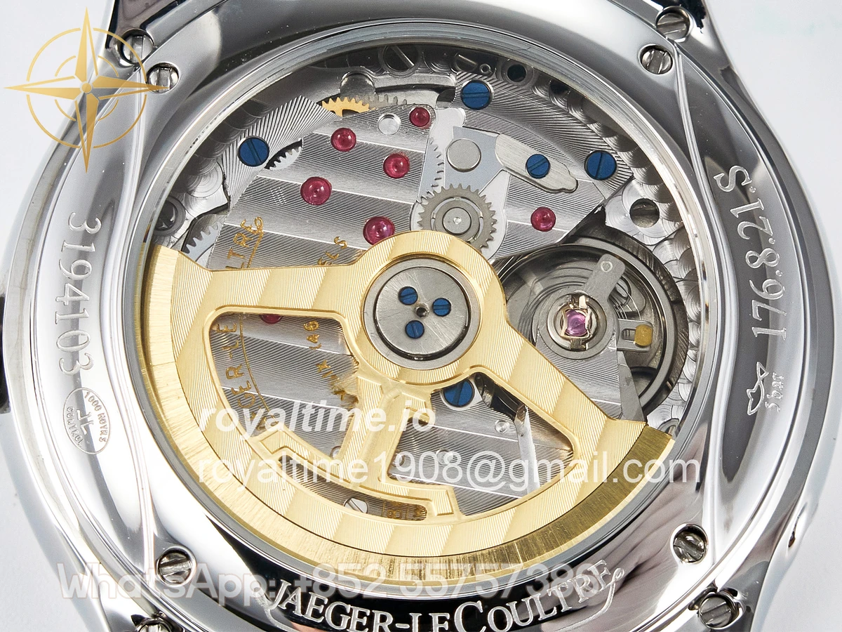 Jaeger-LeCoultre Master Ultra Thin Perpetual Calendar SS V9F Gray Dial Diamonds Bezel on Black Leather Strap A868 V2 - Image 21