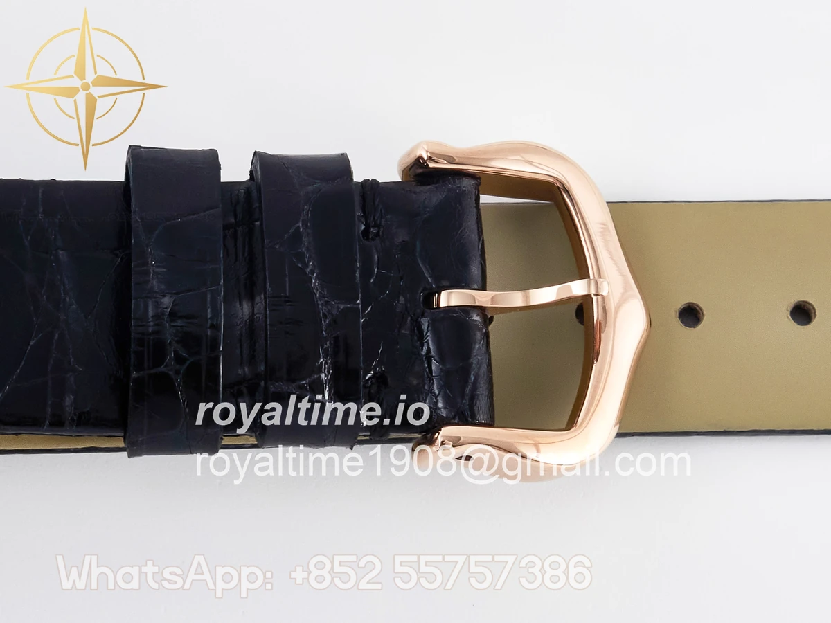 Cartier Ballon Blanc De Cartier 30mm RG DRF Silvered Texture Dial Diamonds Bezel on Black Leather Strap Ronda Quartz - Image 21