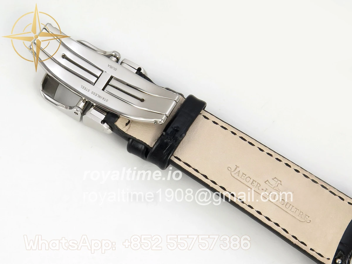 Jaeger-LeCoultre Master Ultra Thin Power Reserve SS APSF Silver Dial on Black Leather Strap DD938 - Image 21