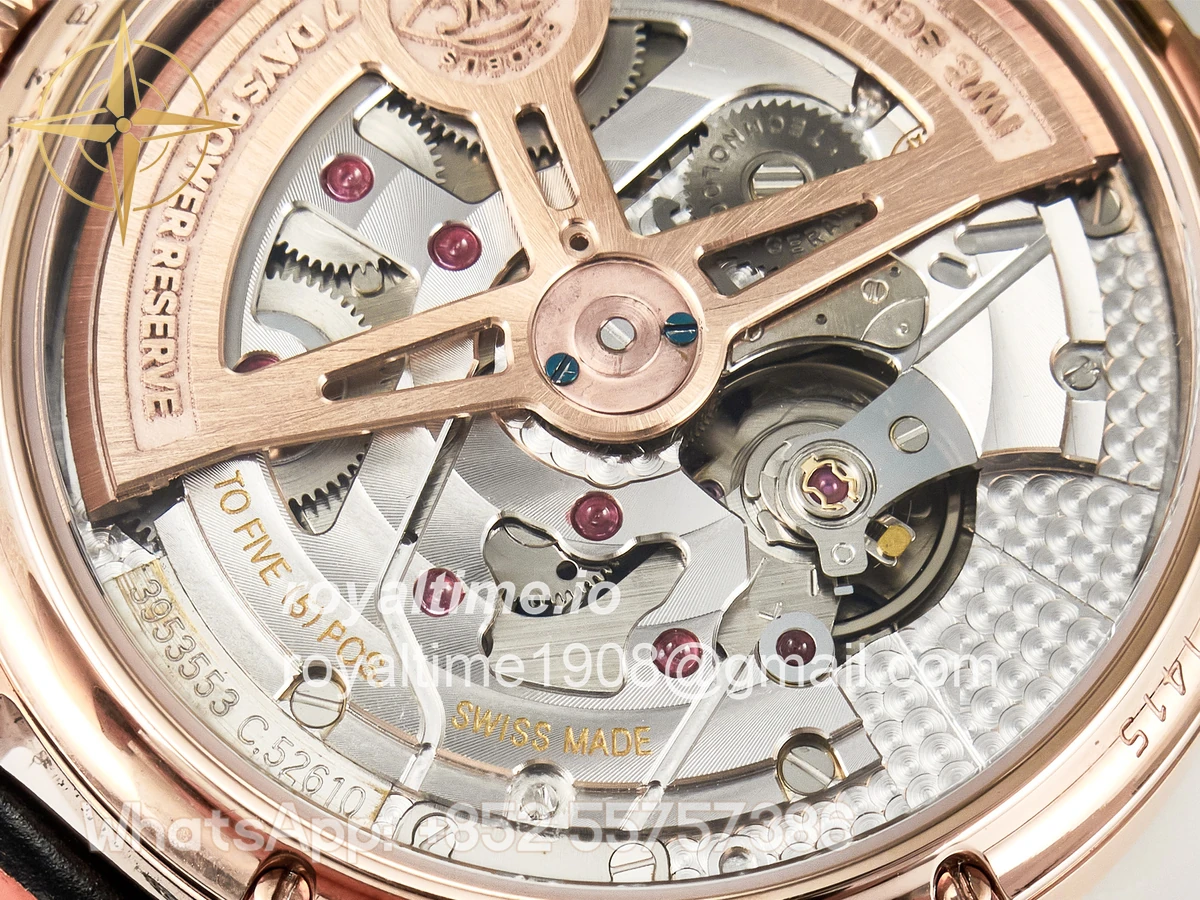 IWC IW5033 Portugieser Perpetual Calendar RG V9F White Dial on Black Leather Strap A52610 - Image 21