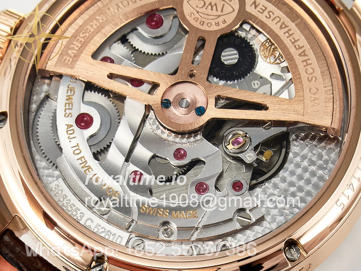 IWC IW5033 Portugieser Perpetual Calendar RG V9F White Dial on Brown Leather Strap A52610 - Image 21