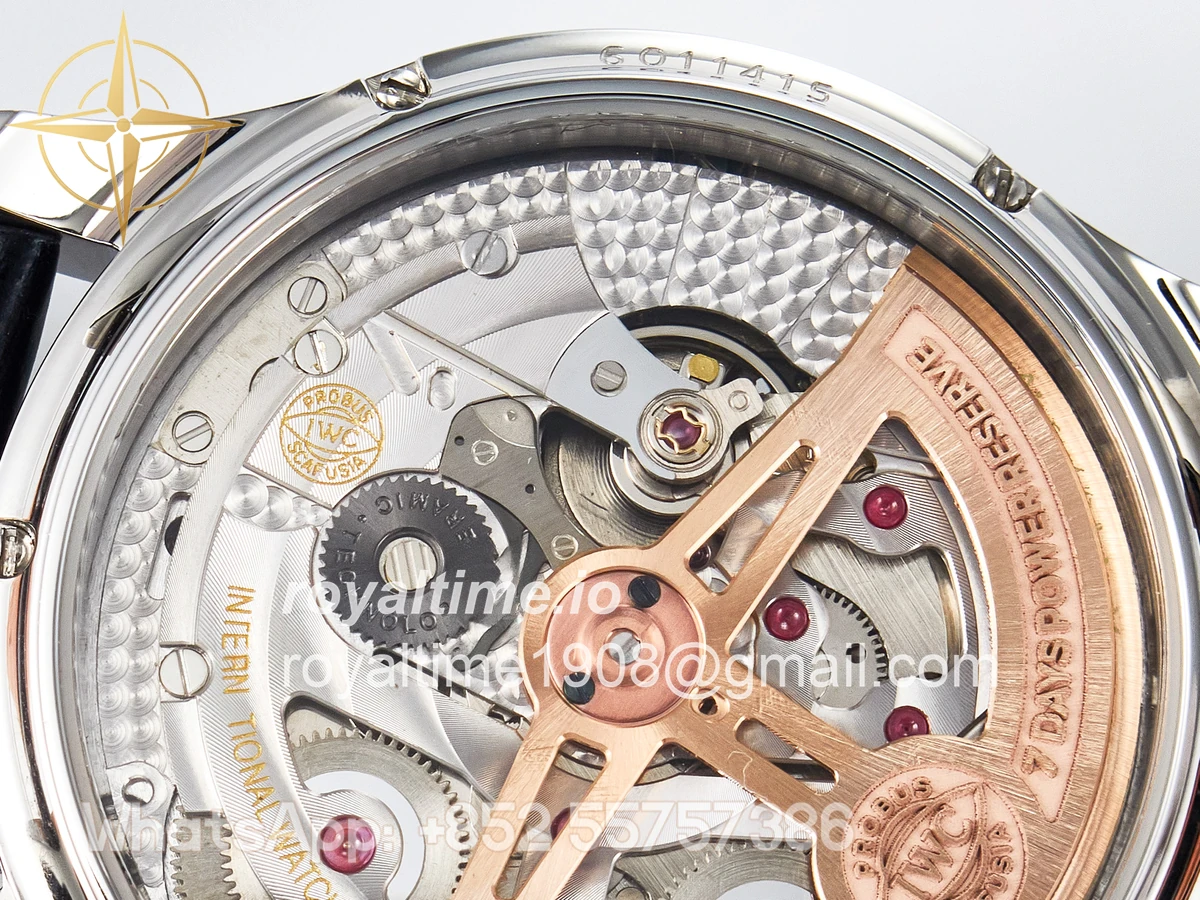 IWC IW5034 Portugieser Perpetual Calendar SS V9F White Dial on Black Leather Strap A52610 - Image 21